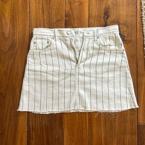 brandy melville striped jean skirt